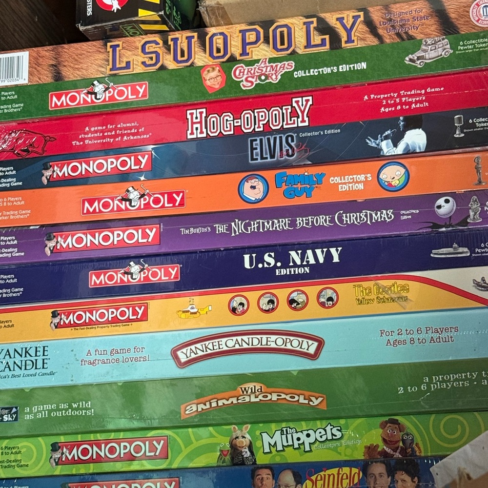 Monopoly Board Game Set with Various Themes